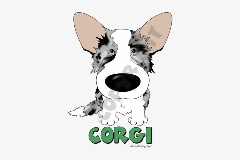 Blue Merle Cardigan Welsh Corgi Big Nose Shirts More - Cardigan Welsh Corgi, transparent png #4396231