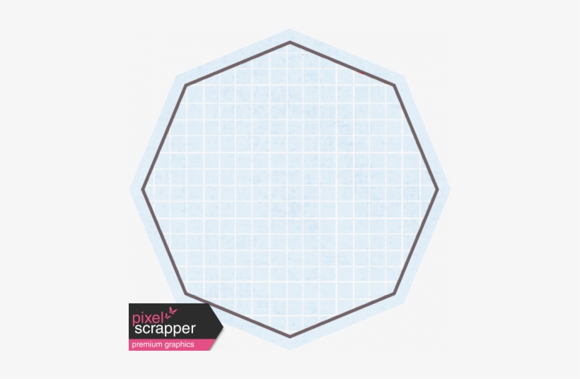 Octagon Grid Tag - Digital Scrapbooking, transparent png #4396666
