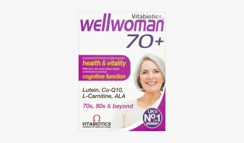 Vitabiotics Wellwoman 70 30 Tablets - Vitabiotics Wellwoman 70+ 30 Tablets, transparent png #4397792