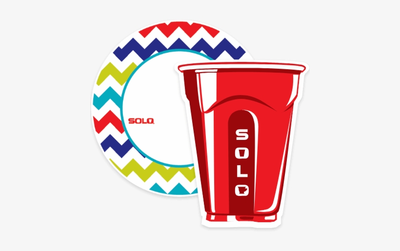 Solo Red Cup And Paper Plate Illustration, transparent png #4397873