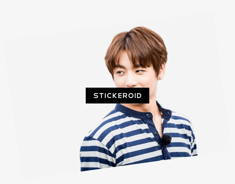 Bts Jungkook Striped Shirt - Jeon Jungkook 2017 Smile, transparent png #4397971