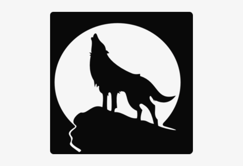 Moon - Howling Wolf, transparent png #4399263