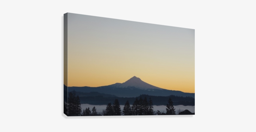 Silhouette Of Mountain Peak At Sunrise Canvas Print - Supplier Generic Silhouette Of Mountain Peak At Sunrise, transparent png #4399269