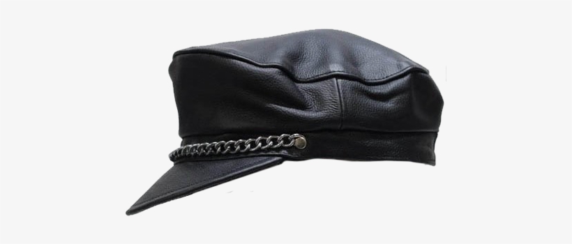 Leather Cap With Chain - Transparent Leather Hat Png, transparent png #4399599