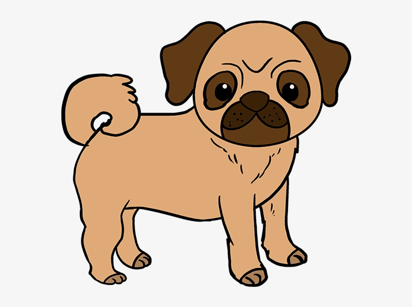 How To Draw Pug - Draw A Pug Step By Step, transparent png #4399764
