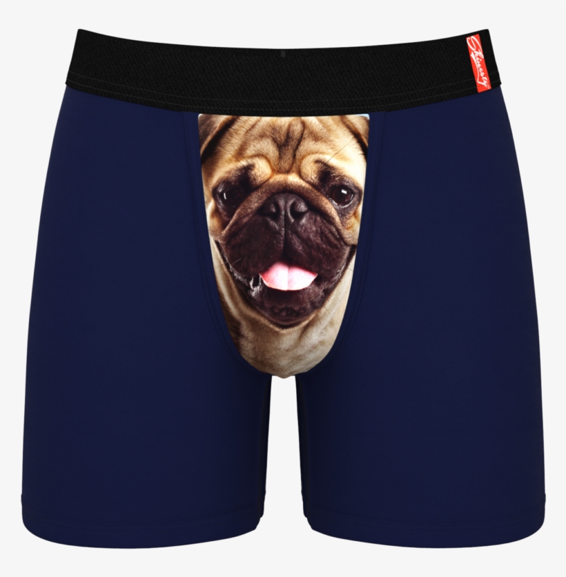 Pug Print Ball Hammock Boxer Briefs For Men - Undergarment, transparent png #4399835