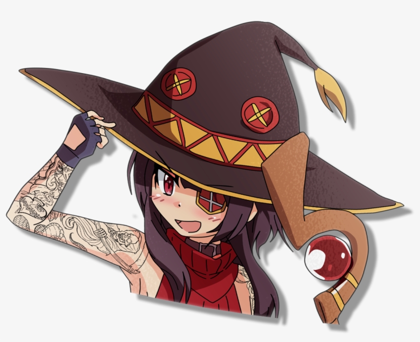 Image Of Tatted Megumin - Cartoon, transparent png #4399940