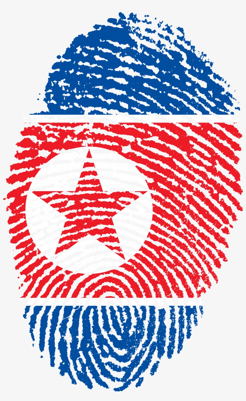 North Korea Flag Fingerprint 653085 - North Korea Flag Png, transparent png #440124