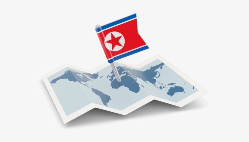 North Korea Map Flag - Philippine Map With Pin, transparent png #440239