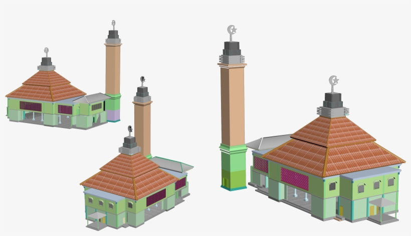 Masjid Drawing Illustration - Menara Masjid 3d, transparent png #440407