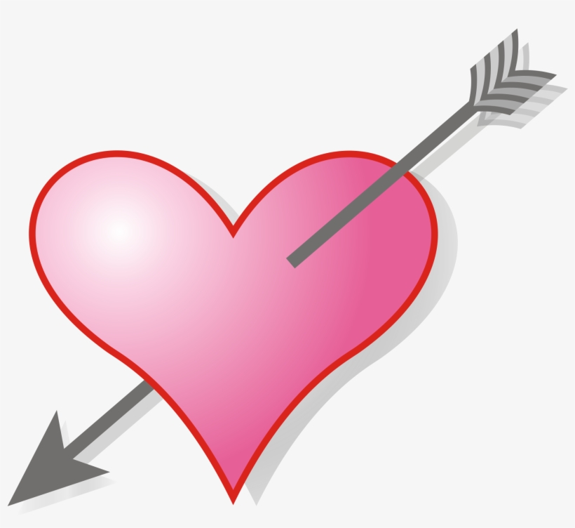 Svg Love Arrow Clipart - Symbol Of Love Heart, transparent png #440639