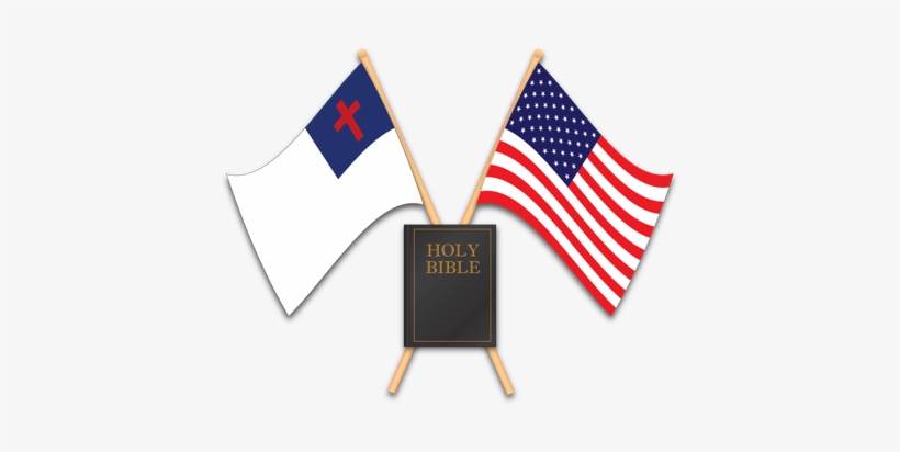 Christian Artwork Songer Consulting - American Flag And Christian Flag Together, transparent png #440795
