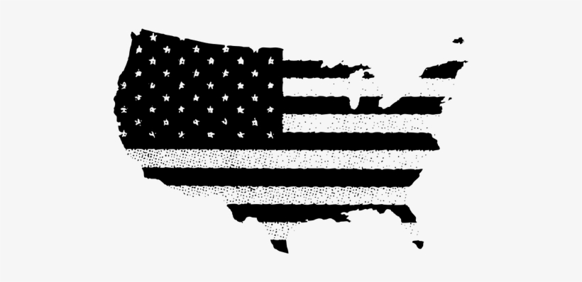 Usa Flag Clipart United States Of America Flag Of The - Usa Flag Map Vector, transparent png #440853