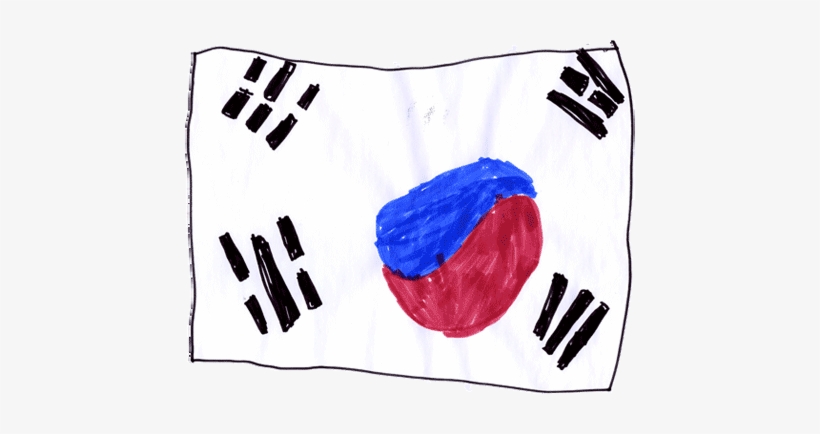 Drawn Flag Korean - Flag Of South Korea, transparent png #440956