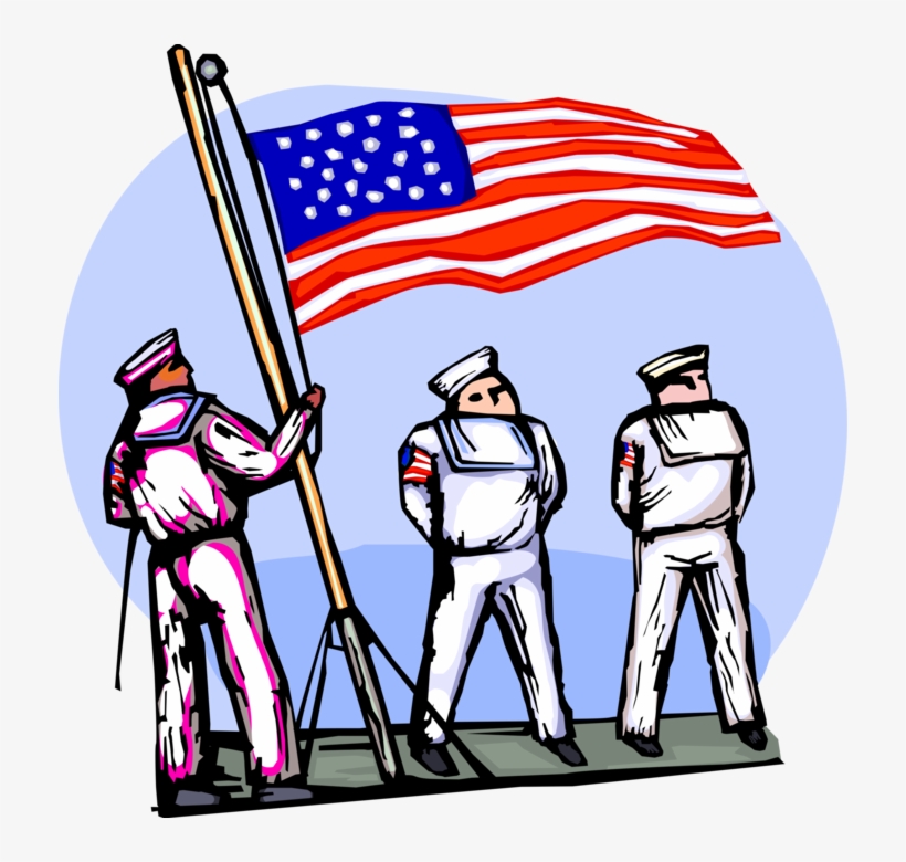 Naval Sailors Raise American - Illustration, transparent png #440981