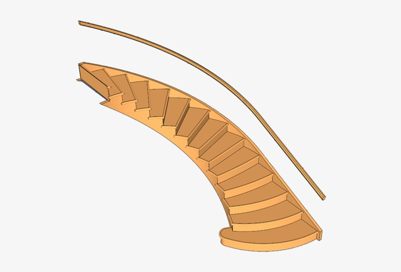 How To Properly Apply Texture To Curved Staircase - Stairs, transparent png #441164