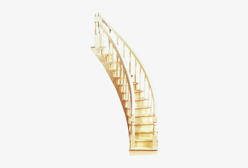 Assembled Curved Staircase - Stairs, transparent png #441379
