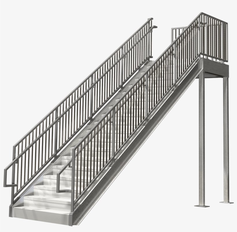 Commercial Stairs - Steel Stair Png, transparent png #441400