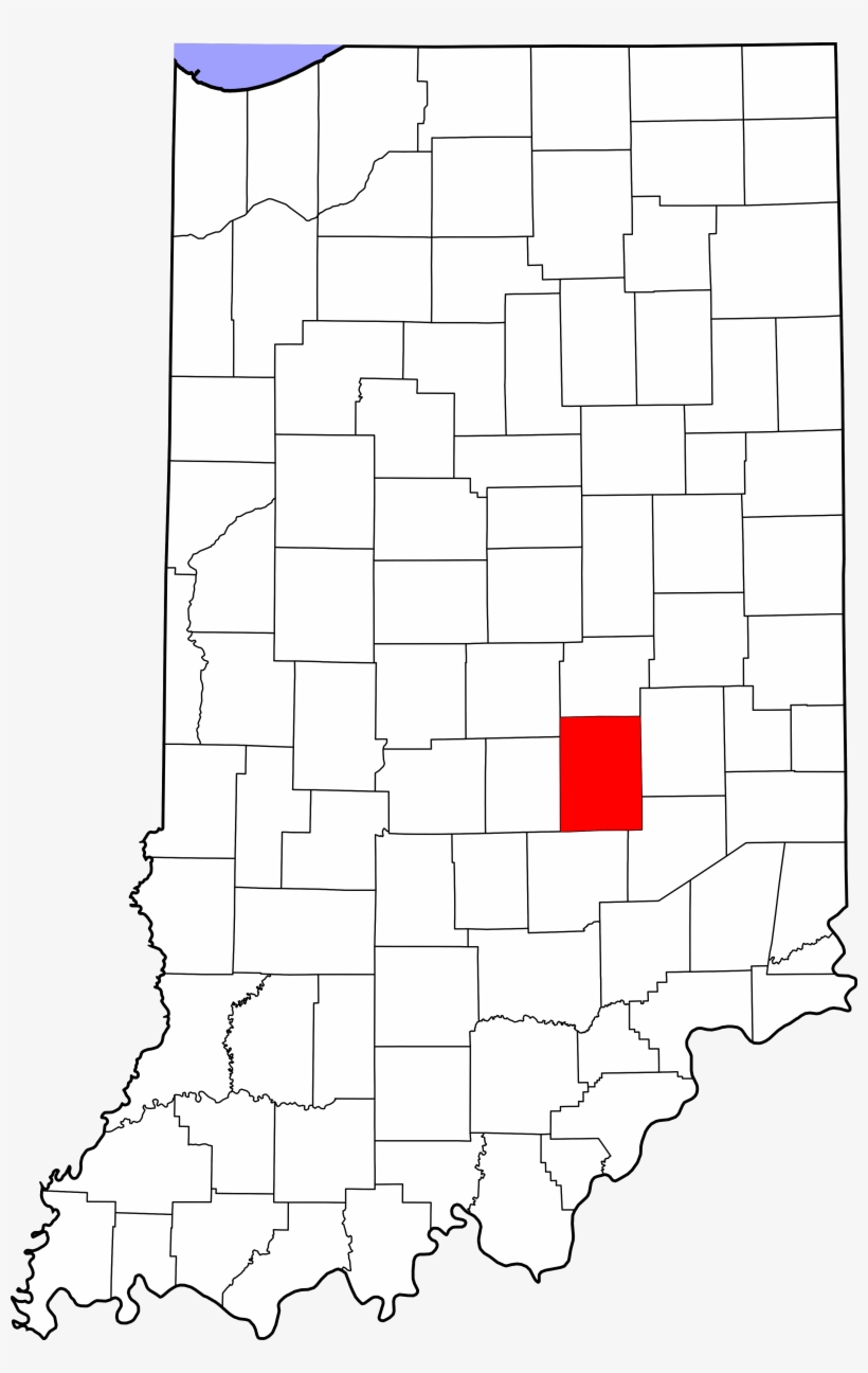 Map Of Indiana Highlighting Shelby County - Columbus Indiana On Map, transparent png #442230