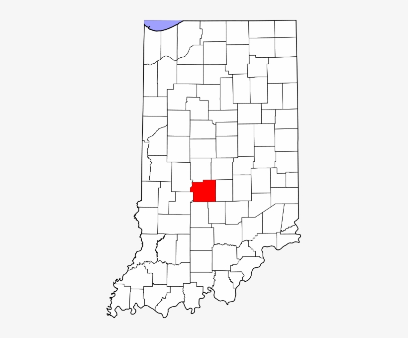 Map Of Indiana Highlighting Morgan County - Columbus Indiana On Map, transparent png #442365