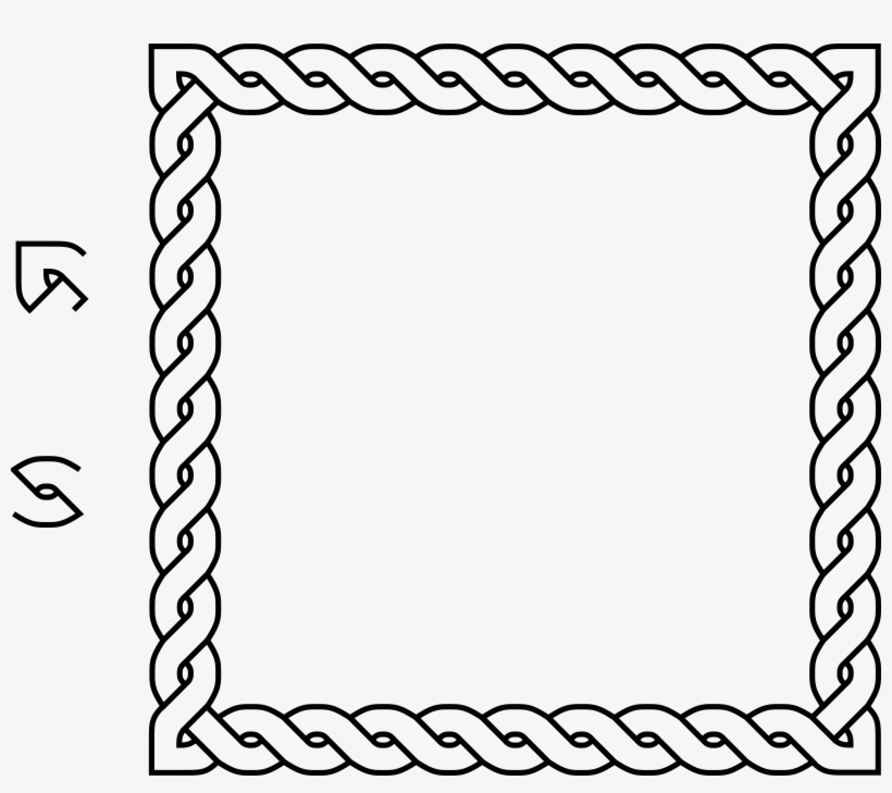 Barbed Wire Rounded Square Frame Border Icons Png - Line Celtic Knot Border, transparent png #442761