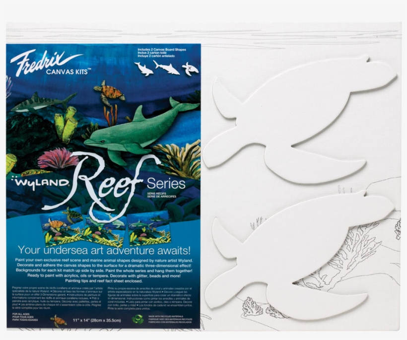 View Larger Image - Fredrix T2594 Sea Turtles Reef Series Canvas Kit, transparent png #443941
