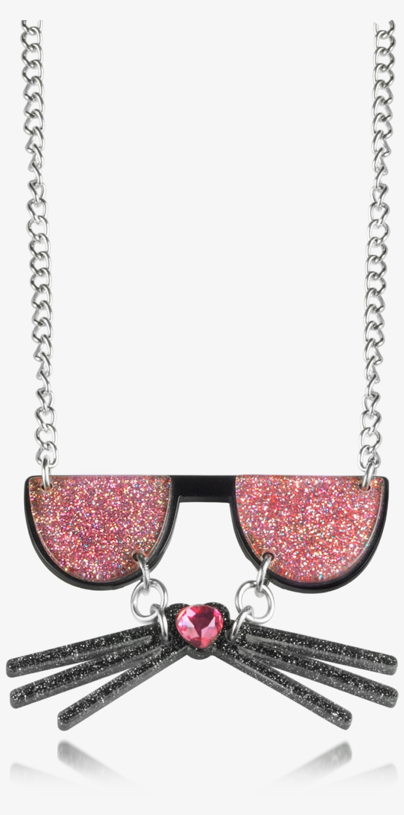 Karl Lagerfeld K/kocktail Necklace W/glitter Effect, transparent png #444395
