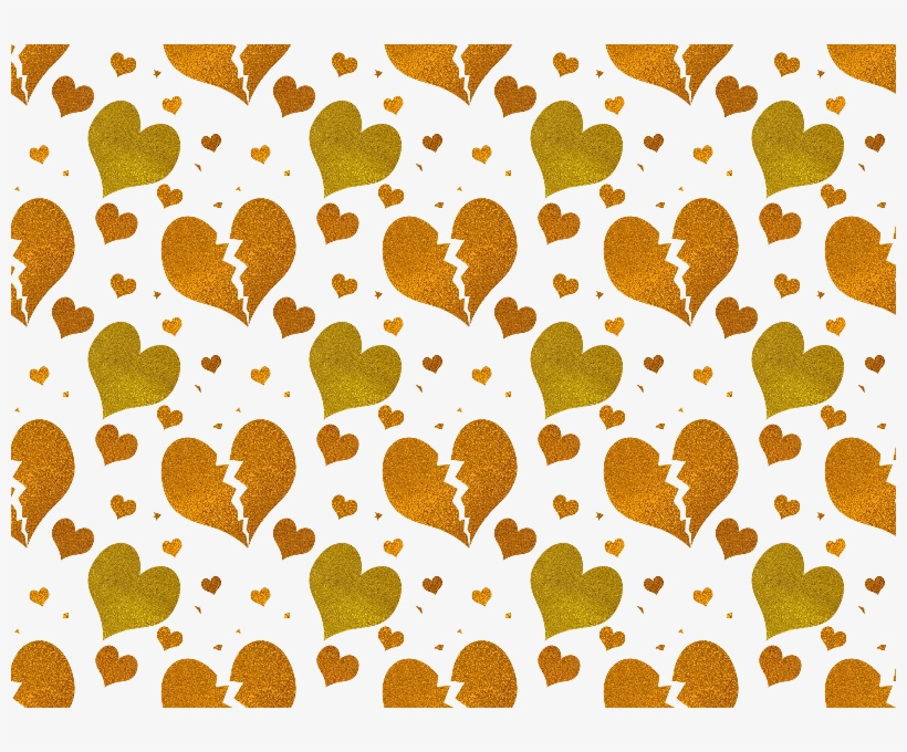 Seamless Glitter Heart Pattern Png - Heart, transparent png #444517