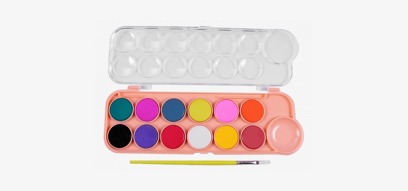Ypx Water Color Cakes 12 Color Set With Brush, 2342 - Eye Shadow, transparent png #444520