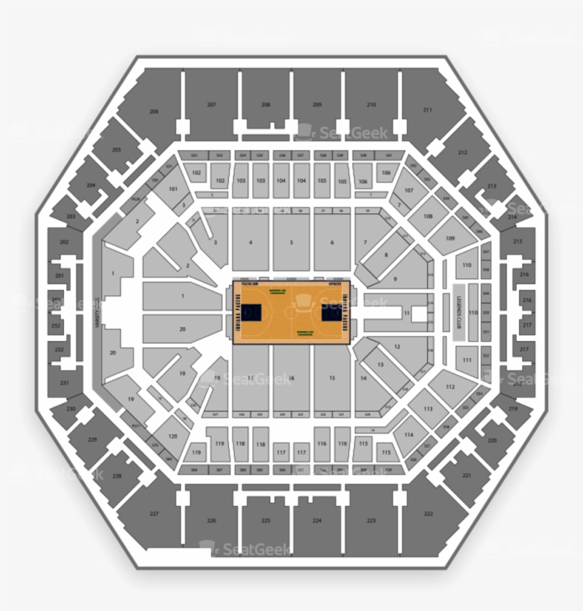 Indiana Pacers Seating Chart - Bankers Life Fieldhouse, transparent png #444784