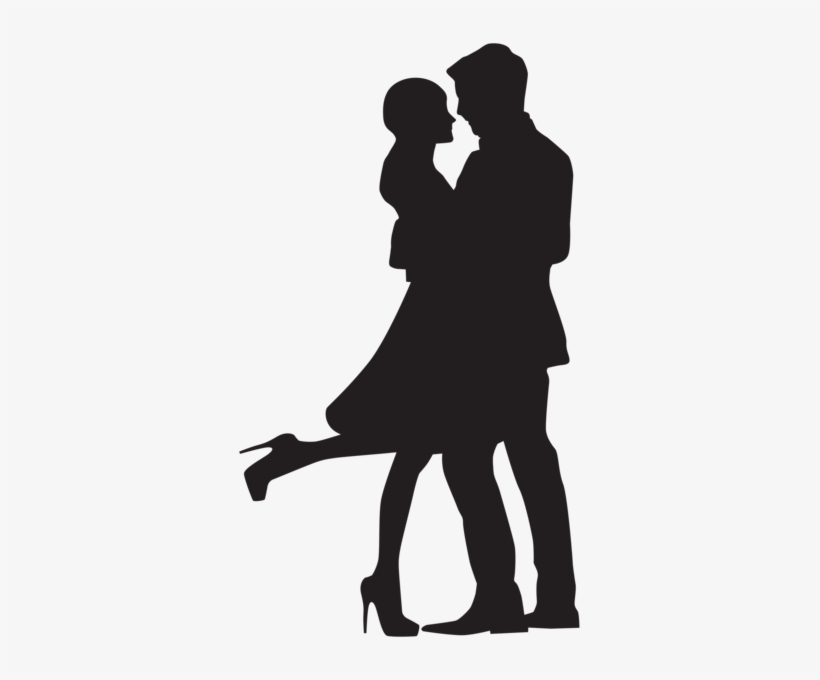 Couple In Love Silhouette Png Clip Art - Love Silhouette Of Couple, transparent png #445606