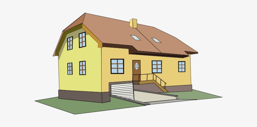 Free Vector Colonial House Clip Art - Big House Clip Art, transparent png #445637