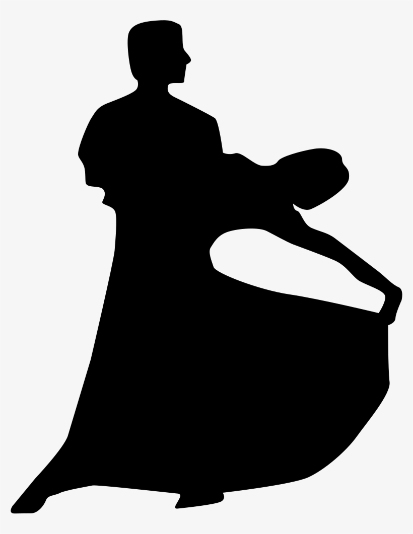 Couple Silhouette Of Flamenco Dance Comments - Couple Dancing Silhouette Outline, transparent png #445965