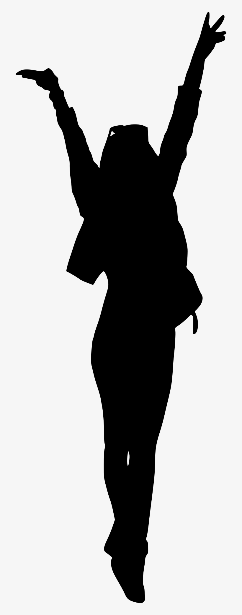 Hands Up Png - Woman Hands Up Silhouette, transparent png #445987