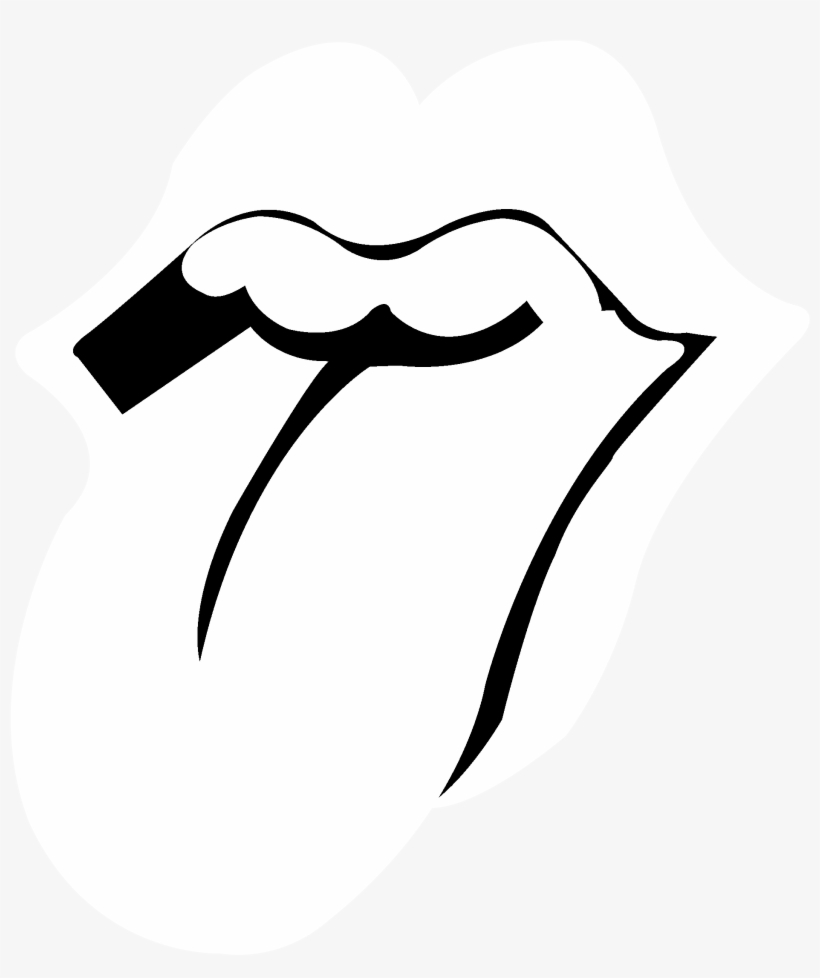 Rolling Stones Logo Black And White - Logo, transparent png #446279