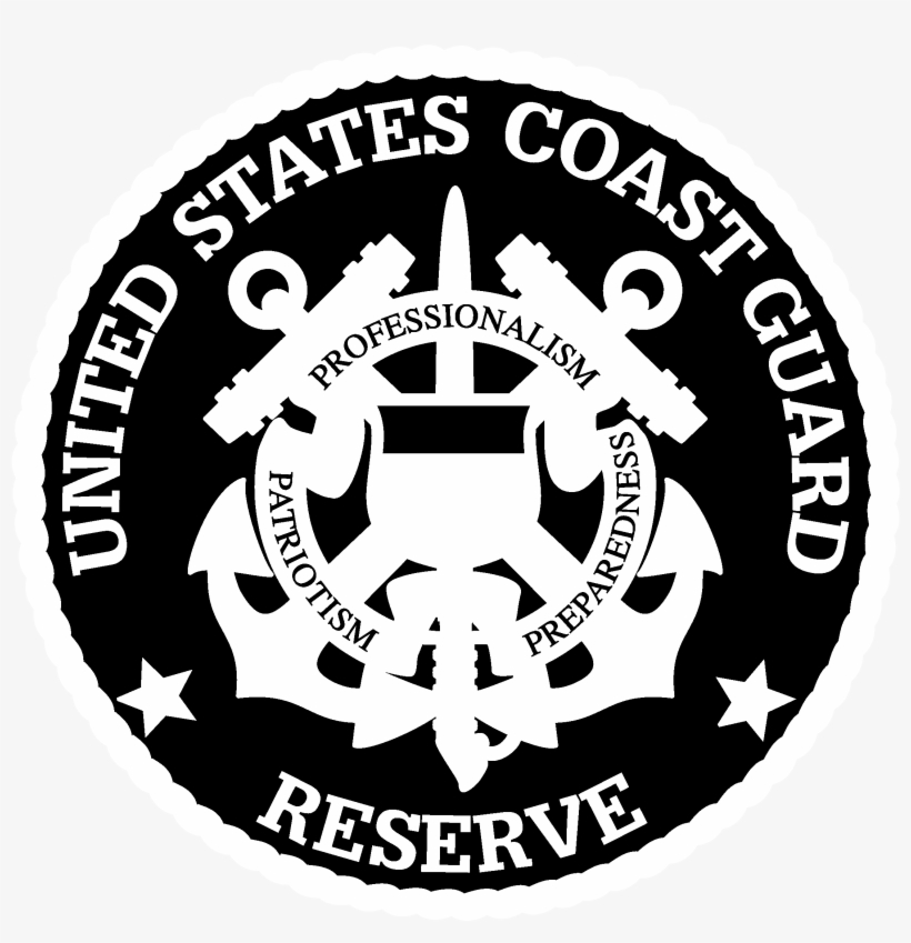 United States Coast Guard Reserve Logo Black And White - Uscg Reserve Throw Blanket, transparent png #446514