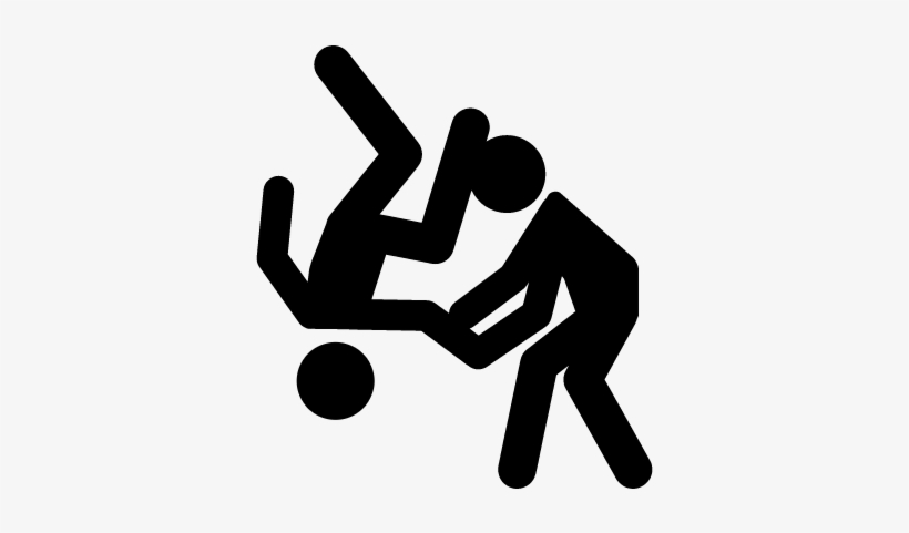 Olympic Judo Couple Silhouette Vector - Judo Icon Png, transparent png #446631