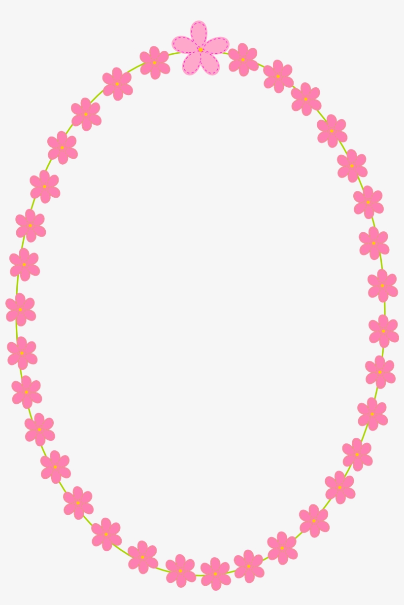 Free Digital Flower Frames Scrapbooking Paper And Stickers - Pink Oval Frame Png, transparent png #446705