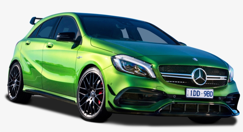 Green Mercedes Benz A Class Car Png Image - Mercedes A Class Amg Green, transparent png #446988