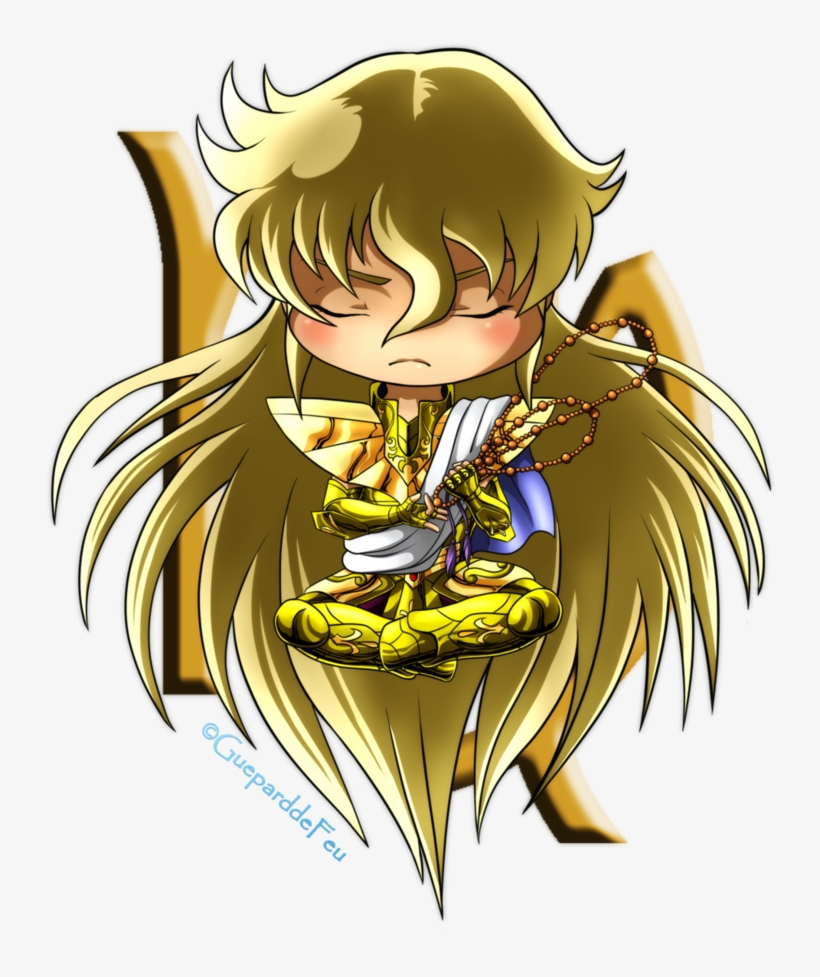 Chibi Virgo Shaka By Gueparddefeu - Chibi Saint Seiya, transparent png #447187