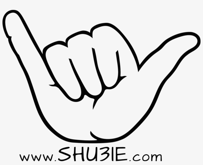 Shaka Drawing Good Vibes - Line Art, transparent png #447425
