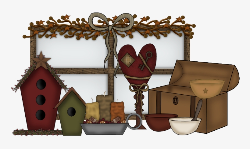 Bird House Clipart Primitive - Country Primitive Clip Art, transparent png #447533
