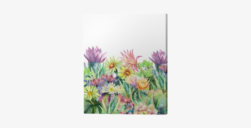 Blooming Background Canvas Print - Watercolor Painting, transparent png #447882