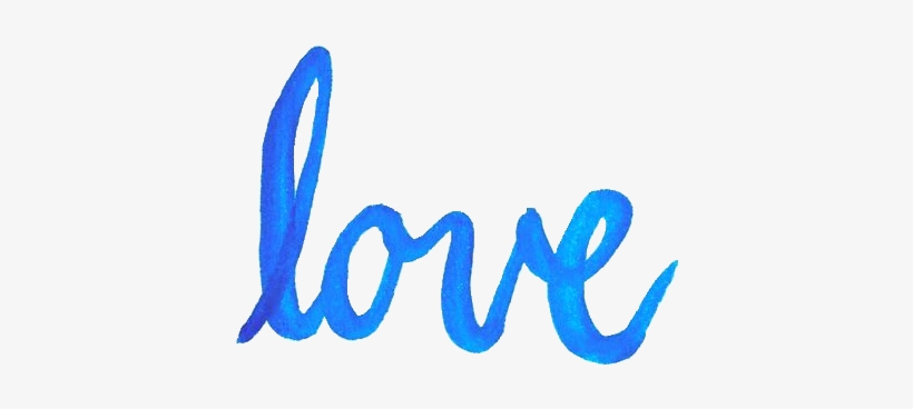 Love - Love Blue Tumblr Png, transparent png #447883