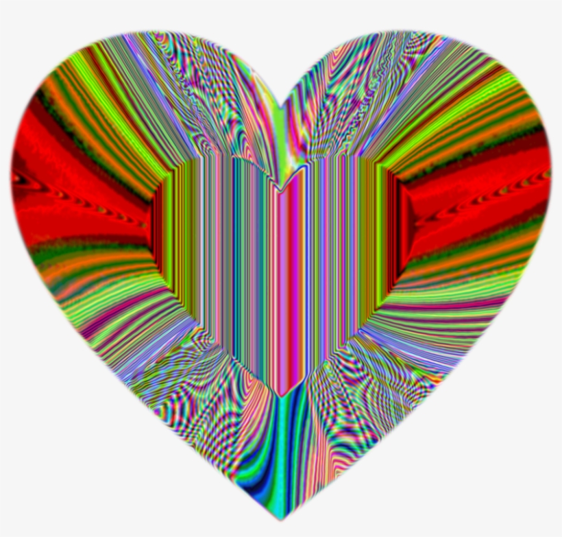 Heart Computer Icons Organ Free Commercial Clipart - Psychedelic Heart, transparent png #448537
