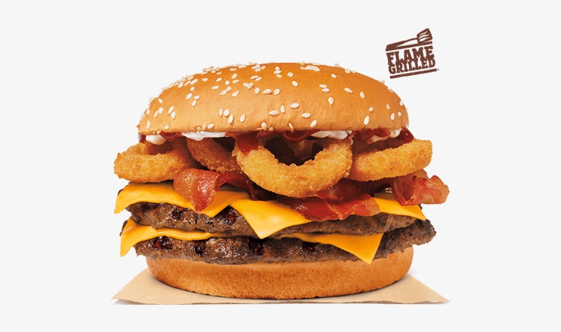 The Rodeo® King™ Sandwich Features Two Savory Flame - Burger King Rodeo King, transparent png #448701