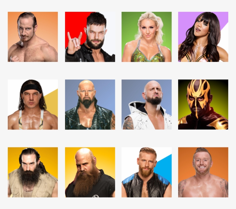 Aiden English Finn Balor Charlotte Flair Alicia Fox - Collage, transparent png #448805