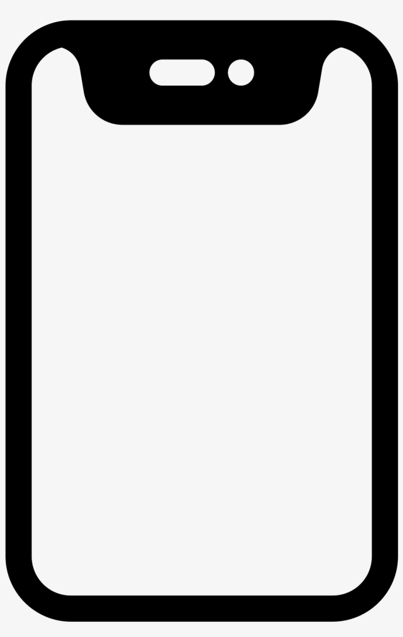 Iphone X Filled Icon - Iphone X Icon Vector, transparent png #449128