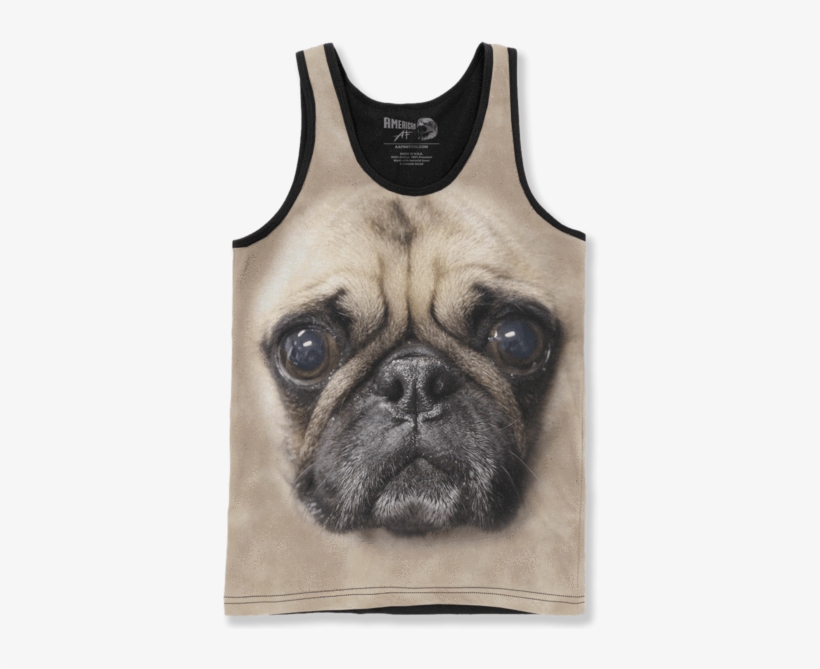 Pug Face - Squints Sandlot Tank Top, transparent png #449468