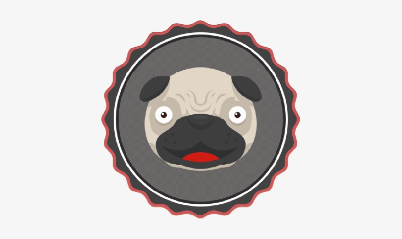 Share The Gift Of Pug - Pug Logo Png, transparent png #449469